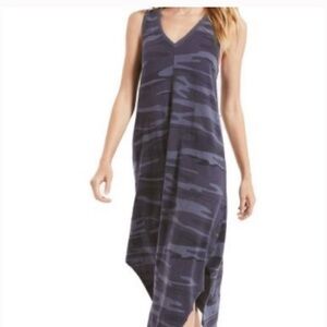 Gray Camouflage Sleeveless Dress